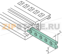 Планка с резьбовыми отверстиями, HP 42, оцинкованная сталь, M2,5 Bopla GS/M 00042