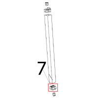 Tappo fulcro inf. porta Unox XBC 615EG