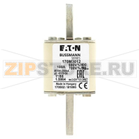 Предохранитель, 100 A, AC 690 В, 200 кА, DIN 1, 45x45x104 мм, aR, DIN, IEC Eaton FUSE 100A 690V