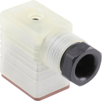Разъем соленоидный 11 мм, 24 В/AC/DC, 2P+E, DIN 43650 B, 3 контакта, прямой Hirschmann GML 209 NJ LED 24 VR YE black