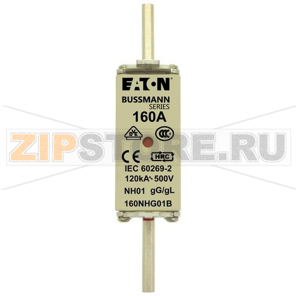 A00280 - Предохранитель, 160 A, AC 500 В, 120 кА, NH01, gL/gG, IEC ...