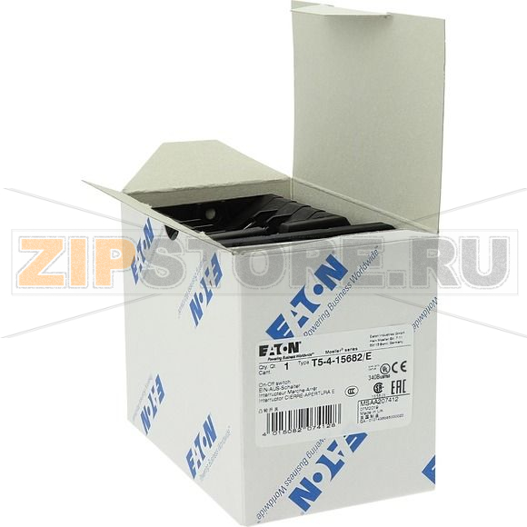 Переключатель вкл/выкл, 6-полюсн., 100 A, 90°, монтаж Eaton T5-4-15682/E 