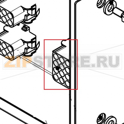 Connettore 12 vie femmina Imesa ES 10                                     Connettore 12 vie femmina Imesa ES 10Запчасть на сборочном чертеже под номером: 3Название запчасти на итальянском языке: Connettore 12 vie femmina Imesa ES 10