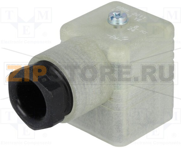 Разъем 8 А, 24 В, DIN 43650A, IP65, 3 контакта Hirschmann GDML 2011 LED 24 YE BLACK 