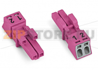 Разъем; 2-пол.; Код. B; 1,50 mm; розовые Wago 890-282/082-000