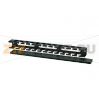 Hyperline CM-1U-ML-COV Кабельный организатор металлический с крышкой, 19'', 1U