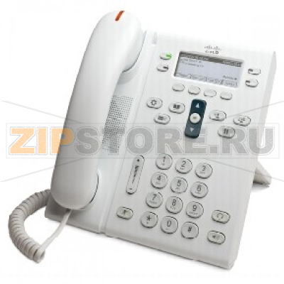 IP-телефон 48 В/DC, 2xFE (PoE), 4xSIP, 396x81 пкс, белый Cisco CP-6941-WL-K9= 