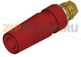 Разъем лабораторный 4 мм, 32 A, 1 кВ, красный Hirschmann SAB 2600 G M4 AU RED 