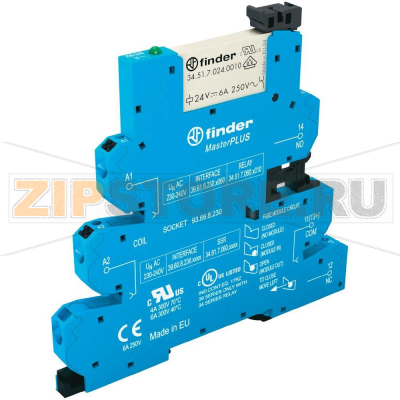 Модуль реле интерфейсный 24 V (DC), 24 V (AC), 6 A Finder 39.61.0.024.0060 