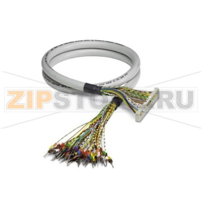 Готовый круглый кабель с 50-контактной колодкой Phoenix Contact CABLE-FLK50/OE/0,14/1000 другой конец без разъема. С открытого конца все жилы промаркированы цифрами от 1 до 50 и оснащены гильзовыми наконечниками, длина кабеля: 10 м.Минимальный заказ: 1 шт.Упаковка: 1 шт.