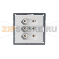 Розетка без заземления, белая ABB 2TKA00000433