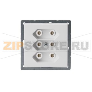 Розетка без заземления, белая ABB 2TKA00000433 