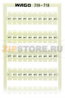 Маркировочная карта WSB; в картах; МАРКИРОВАНО; 1 / 2 (50 каждый); not stretchable; Вертикальная маркировка; с креплением на защелке; белые Wago 209-718
