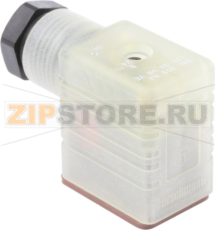 Разъем соленоидный 11 мм, 8 А, 24 В, 3 контакта, 1.5 мм² Hirschmann GML 209 NJ LED 24 VR YE BLACK 