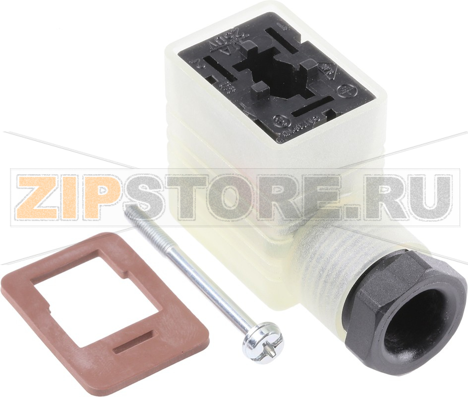 Разъем соленоидный 11 мм, 8 А, 24 В, 3 контакта, 1.5 мм² Hirschmann GML 209 NJ LED 24 VR YE BLACK 