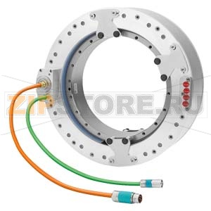 Статор SIMOTICS T integrated precision and power cooler; radial cable outlet 0.5m with connector size 1.5 or M17; diameter 502 mm; Length 260 mm; max. torque 3960 Nm; max. speed 73rpm; max. current 95A eff; when using the direct motors in fork heads for m 