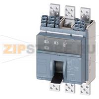 fixed-mounted molded case circuit breaker w. handle frame 1600; 4AUX and trip alarm switch S24; Icu "H" Icu=85kA @ 415V, 3-pole ETU320, LI, In=1600A rotary coding switch Ir=640...1600A Ii=1.5...15 x In N conductor protec. adjustable opt. w. ext. CT; up to