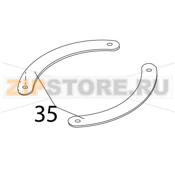 Lower fittings f.rem. safety guard Bear Varimixer AR80 VL-1S Lower fittings f.rem. safety guard Bear Varimixer AR80 VL-1SЗапчасть на деталировке под номером: 35