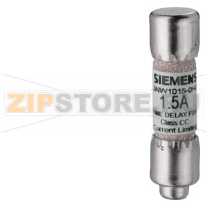 ЦИЛИНДРИЧЕСКАЯ ПЛАВКАЯ ВСТАВКА CLASS CC ACC. TO UL STANDARD 248-4 SLOW BLOW RATED CURRENT 2,5A RATED VOLTAGE UP TO 600V AC SIZE 10,3MM X 38,1MM Siemens 3NW1025-0HG 