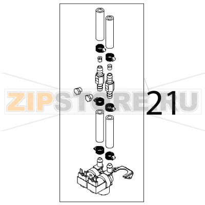Water intake unit Angelo Po FC1011G Water intake unit Angelo Po FC1011GЗапчасть на деталировке под номером: 21