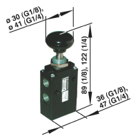 Клапан пневматический с ручным управлением, G1/8, 10 бар, 1 шт Norgren 3040402