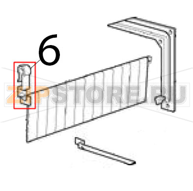 Supporto tendina SX Scotsman B 40 Supporto tendina SX Scotsman B 40Запчасть на деталировке под номером: 6