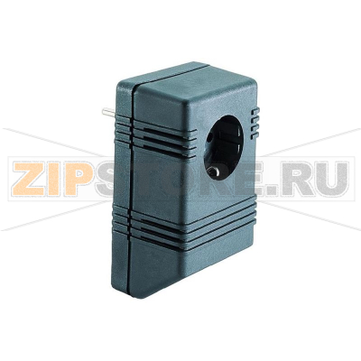 Корпус с вилкой 126x75x53 мм, пластиковый, черный, 1 шт Strapubox SG722 