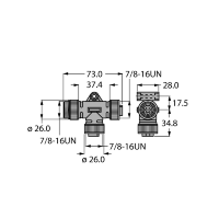 Разветвитель 2-х канальный Turck RSM-2RKM50