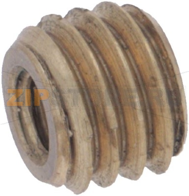 DOWEL ø M8x6 mm HOLE ø M4 BRASS 