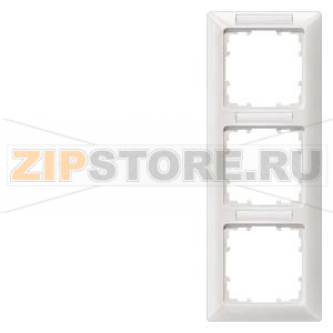 DELTA LINE ТИТАНОВО-БЕЛЫЙ РАМКА 3-МЕСТНАЯ 222X80MM ВЕРТИКАЛЬНАЯ С ПОЛЕМ ДЛЯ НАДПИСИ Siemens 5TG2553-2 