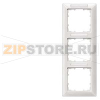 DELTA LINE ТИТАНОВО-БЕЛЫЙ РАМКА 3-МЕСТНАЯ 222X80MM ВЕРТИКАЛЬНАЯ С ПОЛЕМ ДЛЯ НАДПИСИ Siemens 5TG2553-2