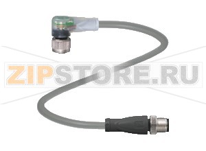 Кабель датчика-исполнительного устройства Connection cable V15-W-E8-3M-PUR-V15-G Pepperl+Fuchs Описание оборудованияDouble-ended cordset, M12 to M12, LED, PUR cable, 5-pin