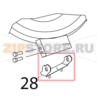 Lid hinge Tecnoinox P70IE7 Lid hinge Tecnoinox P70IE7Запчасть на деталировке под номером: 28