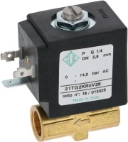 ЭЛЕКТРОМАГНИТНЫЙ КЛАПАН ODE 2-X ХОДОВОЙ Ø 1/4" 230В 8ВТ