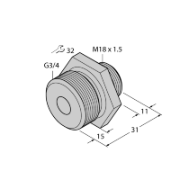 Адаптер ввинчиваемый Turck FCA-FCST-G3/4-A4