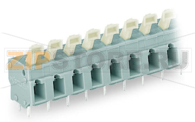 PCB terminal block; push-button; 2.5 mm; Pin spacing 7.5/7.62 mm; 3-pole; suitable for Ex-e applications; CAGE CLAMP®; commoning option; 2,50 mm; light gray Wago 257-503/000-009/999-950 Клеммные колодки с зажимами CAGE CLAMP®, монтаж с помощью нажимных кнопокУстановите шаг контактов в мм или дюймах либо сжав клеммные колодки плотнее, либо разделяя ихИдеальны для монтажа в полевых условиях благодаря простоте использования при помощи нажимных кнопокУдобный монтаж без использования инструментов...
