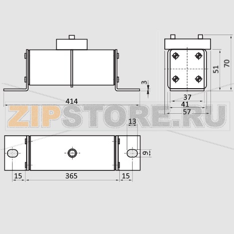 Предохранитель ножевой под болт 32 А, 4200 В/DС, монтажное расстояние: 394 мм Sinvel SVF-400BK4200-32-aR 