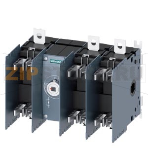 Выключатель-разъединитель с предохранителями 3KF SITOR, 250 A, типоразмер 3, 3-пол., для ножевых предохр. типоразмер 0 и 1 для полупроводниковой защиты, фронт.управл.механизм, по центру, баз.устр-во без ручки, плоские клеммы, без предохранителей Siemens 3 