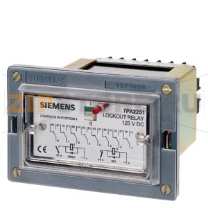 бистабильное быстродейств. реле с механической кнопкой сброса, 8 П, время коммутации 10 мс, вспом. напряжение: 48 В DC, с цок.7XP9010-1 для утопл.монт. Siemens 7PA2281-1 