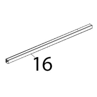 Listello quadro sup porta inox Unox XVC 204