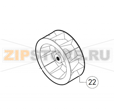 Fan Ø 180x77/8 60HZ P.D. Lainox MVE051P                                                                                             Fan Ø 180x77/8 60HZ P.D. Lainox MVE051PЗапчасть на сборочном чертеже под номером: 22Название запчасти на итальянском языке языке: Fan Ø 180x77/8 60HZ P.D. Lainox MVE051P
