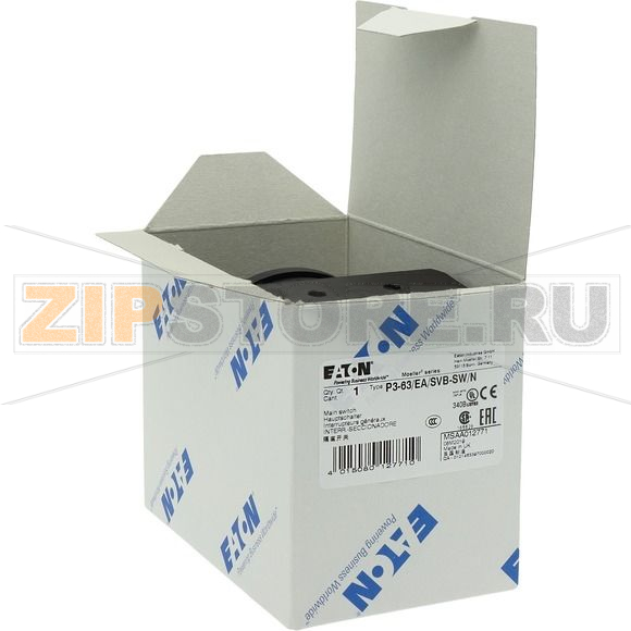 Выключатели главные, P3, 63 A, 3-полюсн. + N Eaton P3-63/EA/SVB-SW/N 