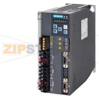 SINAMICS V90, с PROFINET Входное напряжение: 200-240 В 1/3-фазного переменного тока -15% / + 10% 10.4 / 5.0 Напряжение 45-66 Выход: 0 - вход 4.7 0-330 Гц Двигатель: 0,75 кВт Степень защиты: IP20 Размер C, 80x170x195 (ШхВхГ) Siemens 6SL3210-5FB10-8UF0