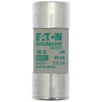 Предохранитель, 40 A, AC 690 В, 80 кА, 22x58 мм, aM, IEC Eaton CYLINDRICAL FUSE 22x58 40A AM 69