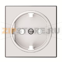 Накладка для розетки, стекло белое ABB 2CLA858800A2101