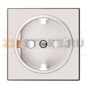 Накладка для розетки, стекло белое ABB 2CLA858800A2101 