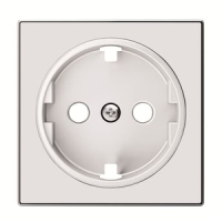 Накладка для розетки, стекло белое ABB 2CLA858800A2101