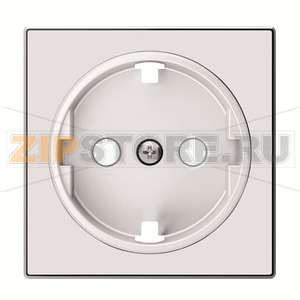 Накладка для розетки, стекло белое ABB 2CLA858800A2101 