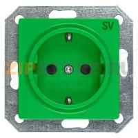 DELTA I-SYSTEM РОЗЕТКА SCHUKO С ЗАЩИТОЙ ОТ ПРИКОСНОВЕНИЯ НАДПИСЬ SV ЗЕЛЕНЫЙ, 55MM X 55MM Siemens 5UB1900
