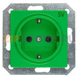 DELTA I-SYSTEM РОЗЕТКА SCHUKO С ЗАЩИТОЙ ОТ ПРИКОСНОВЕНИЯ НАДПИСЬ SV ЗЕЛЕНЫЙ, 55MM X 55MM Siemens 5UB1900 